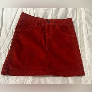 Women’s Athleta burnt orange women’s corduroy mini skirt new size 0